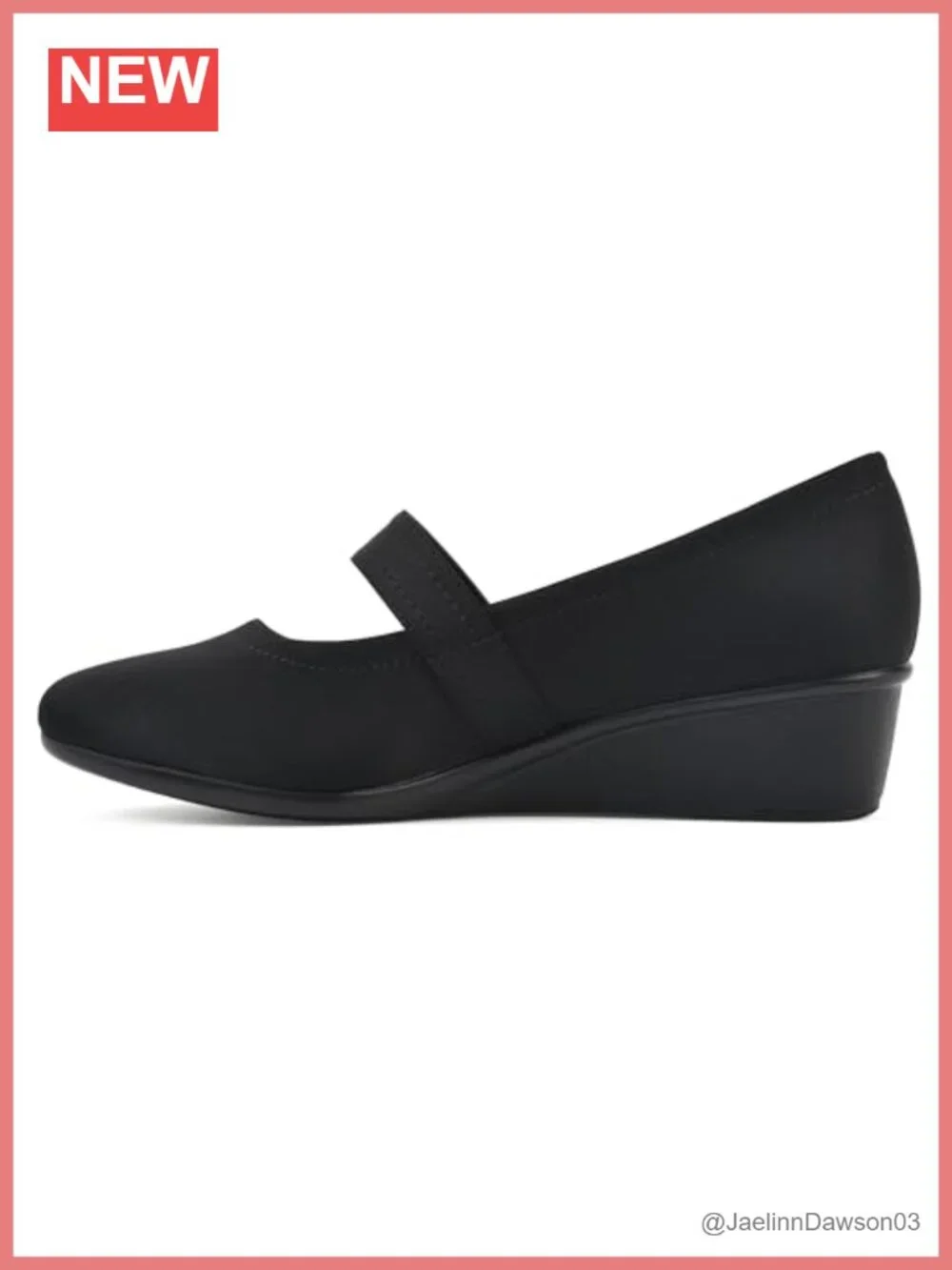 Wedge Heel Pumps Cushioned Pull-On Textile Shoes